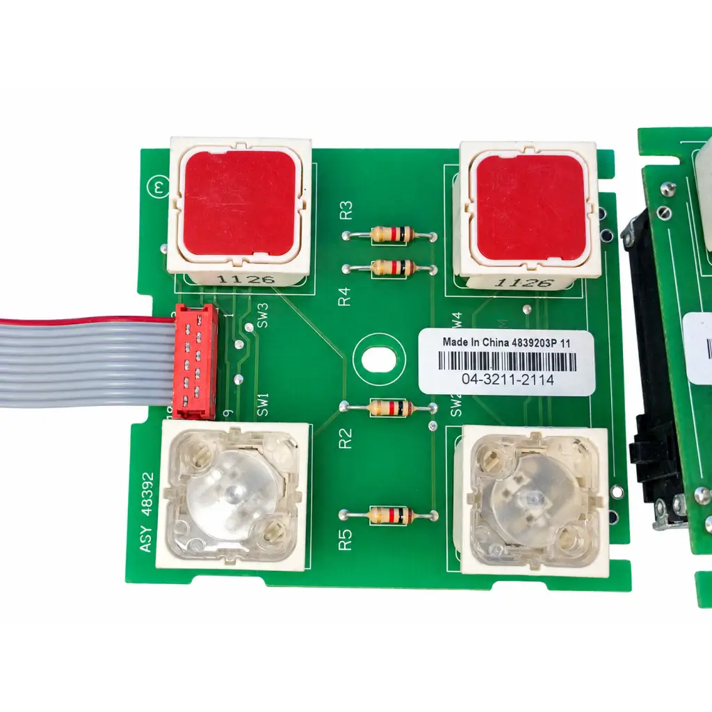 Green circuit board with red square components and clear lenses for hill-rom total care bariatric bed care bariatric bed