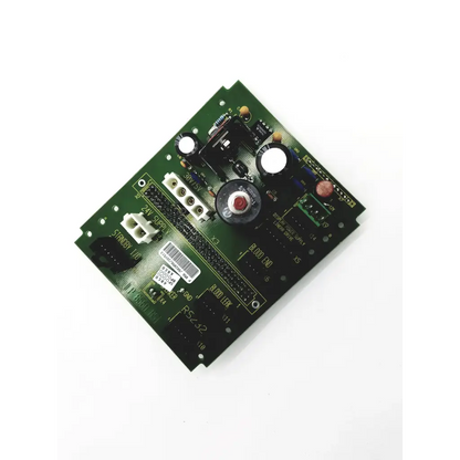 Green printed circuit control board 856a bs control with rs 485 label black white components and red button