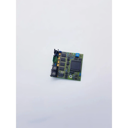 Green printed circuit board of lp852c ls board with black integrated circuits and blue connectors featuring spacelabs mpc860 cpu