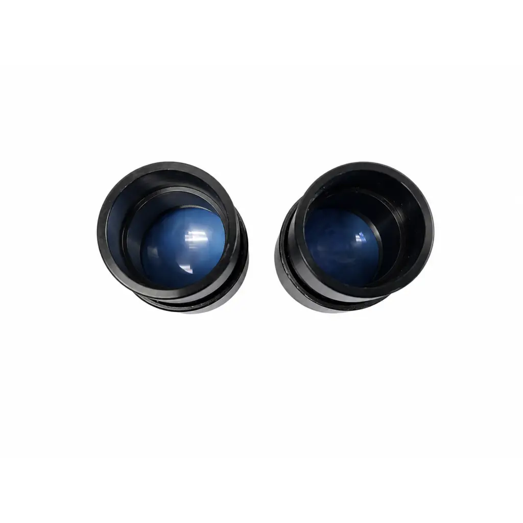 Luxo swh10x black cylindrical microscope eyepieces with blue-tinted glass lenses biomed certified medical equipment set of 2