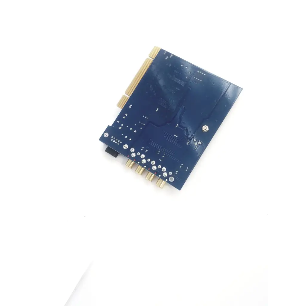 Blue m-audio audiophile 2496 pci internal sound card with gold-plated connectors and silver screws for high-quality audio