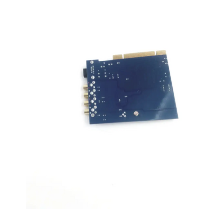 Blue m-audio audiophile 2496 pci internal sound card with gold connectors and silver screws for audio processing