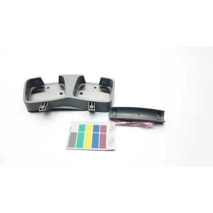 Gray plastic car charger base with two slots and metallic clamps part of m3542-41001 paddle tray