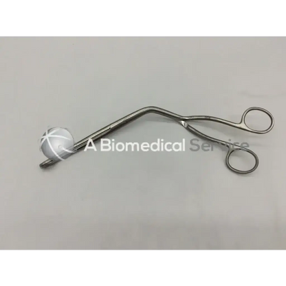 Stainless steel magill sbh05190-255 forceps with curved handles and rounded bulbous tip for surgical use