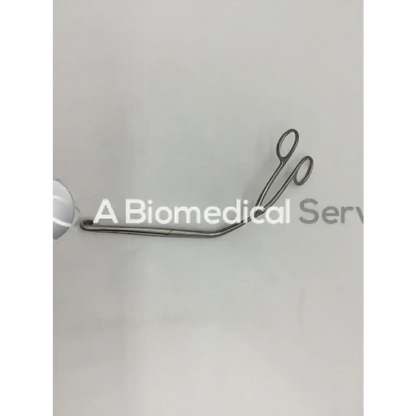 Stainless steel magill sbh05190-255 forceps with curved looped handles and straight elongated jaw for surgical use