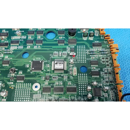 Green motherboard circuit board with torcon ic chip and orange connectors for topcon trc-nw6s retinal camera