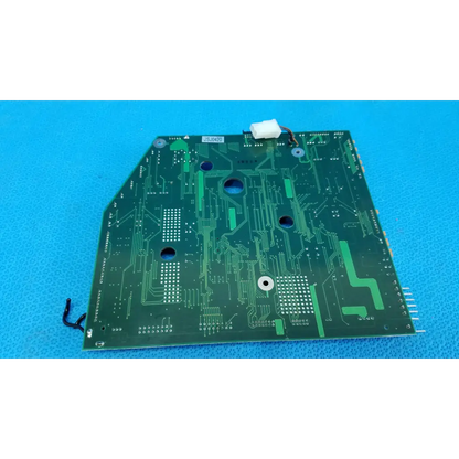 Green motherboard circuit board with intricate copper traces and mounting holes for topcon trc-nw6s retinal camera