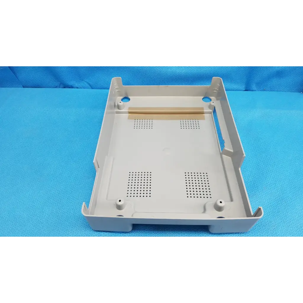 Gray plastic main unit bottom cover panel with perforated ventilation for topcon trc-nw8 retinal camera systems