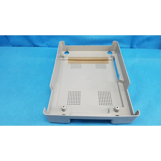 Gray plastic main unit bottom cover panel with perforated ventilation for topcon trc-nw8 retinal camera systems