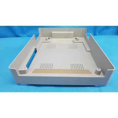 Light gray plastic main unit bottom cover panel with molded edges and ventilation for topcon trc-nw8 retinal camera