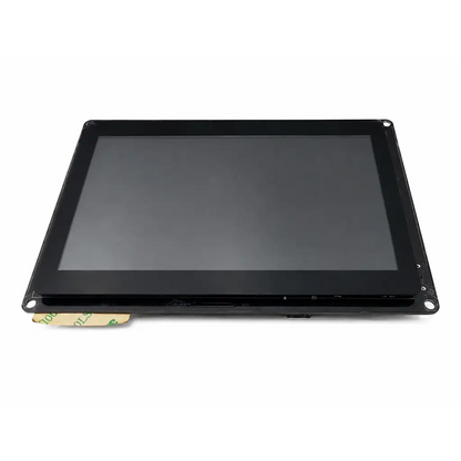 Black rectangular touchscreen display controller board with matte finish and mounting holes biomed certified