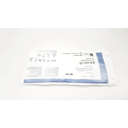 White and blue sterile packaging for mallinckrodt tracheal tube cuffed 8.0mm i d oral tracheal tube with medical labeling