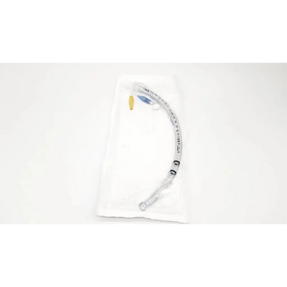 Clear plastic mallinckrodt tracheal tube cuffed 8.0mm id with yellow and blue cuff in sterile packaging