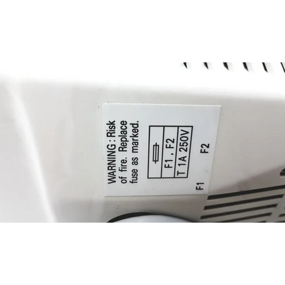 White plastic marco cp-690 auto chart projector back with fuse replacement warning label for f1 and f2 1a 250v