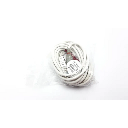 White coiled electrical cable with gray and red connector packaged in clear plastic for masimo lnc mp10 use