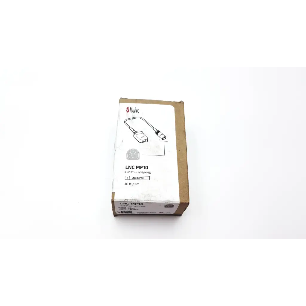 Masimo lnc mp10 2281 cable adapter in cardboard box with lne2 to nri ams connector for masimo lnc mp10 devices
