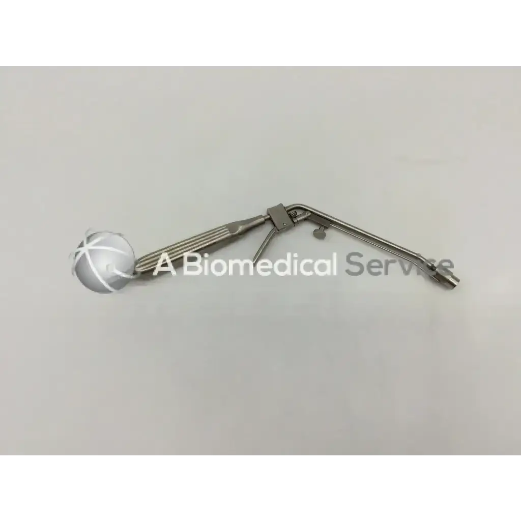 Silver surgical hemorrhoid ligator ad5-60 with spherical textured head and articulated metal arms for precise ligation