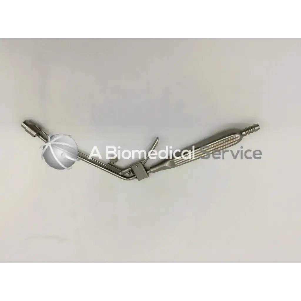 Silver surgical hemorrhoid ligator with spherical textured head and articulated metal arms for ligator ad5-60 121322sm use