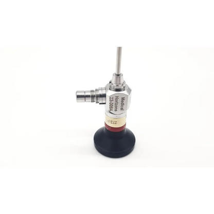Silver medical horizon endoscope with black rubber base and engraved aig da24-11 labeling for medical use