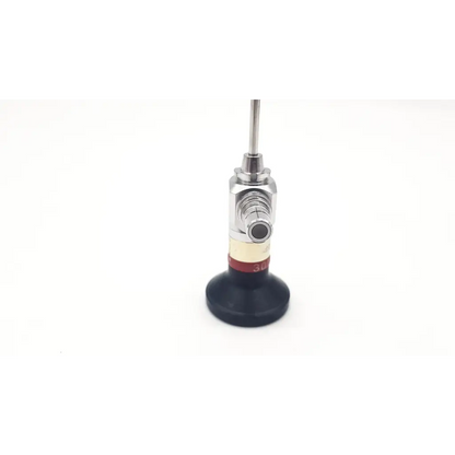Silver-toned medical horizon surgical instrument with black rubber base and threaded metal shaft da24-11 aig da24-11