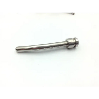 Stainless steel surgical instrument with cylindrical shaft and threaded end cap from medical horizon instrument set germany