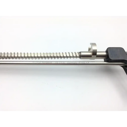 Stainless steel surgical retractor with coiled spring and black handle from medical horizon instrument 644-4636 set germany