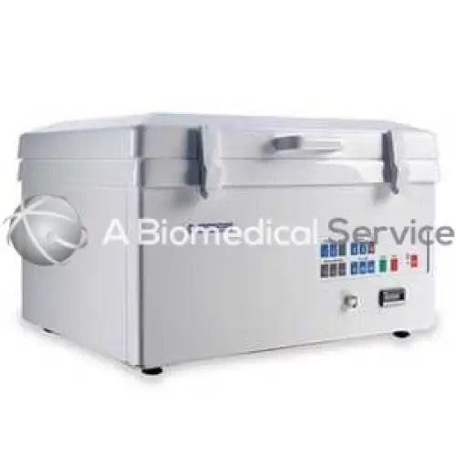 White medivators cer 1 endoscope reprocessor with colored buttons and usb ports on front panel medical device