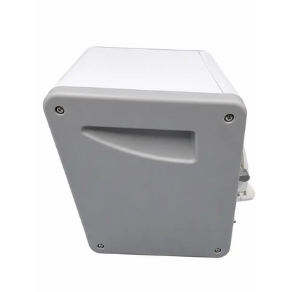 Gray plastic outdoor junction box with rectangular slot and screws for medivators scope buddy plus endoscope flushing aid