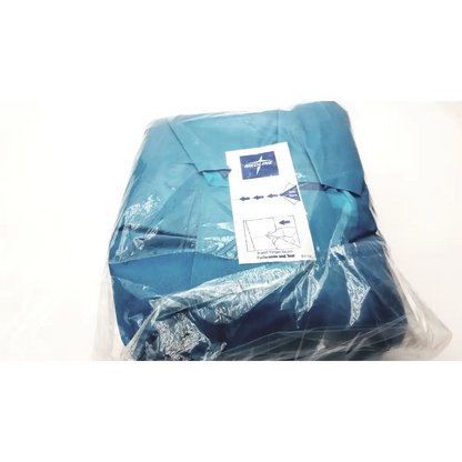 Teal medline dyke1653 changing cvl hospital gown in clear plastic with zipper insertion label for changing cvl dressing