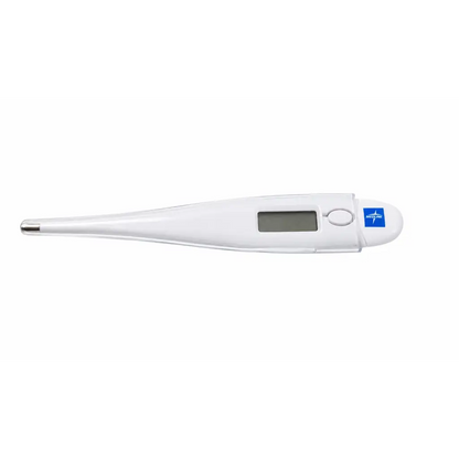 White medline mds9950b digital oral thermometer with sleek ergonomic design and small blue logo biomed certified