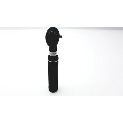 Black handheld medline riester otoscope with matte finish and silver metallic accents in ophthalmoscope diagnostic desk set