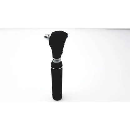 Black medline riester otoscope with sleek ergonomic handle and polished metallic accents in ophthalmoscope diagnostic desk set