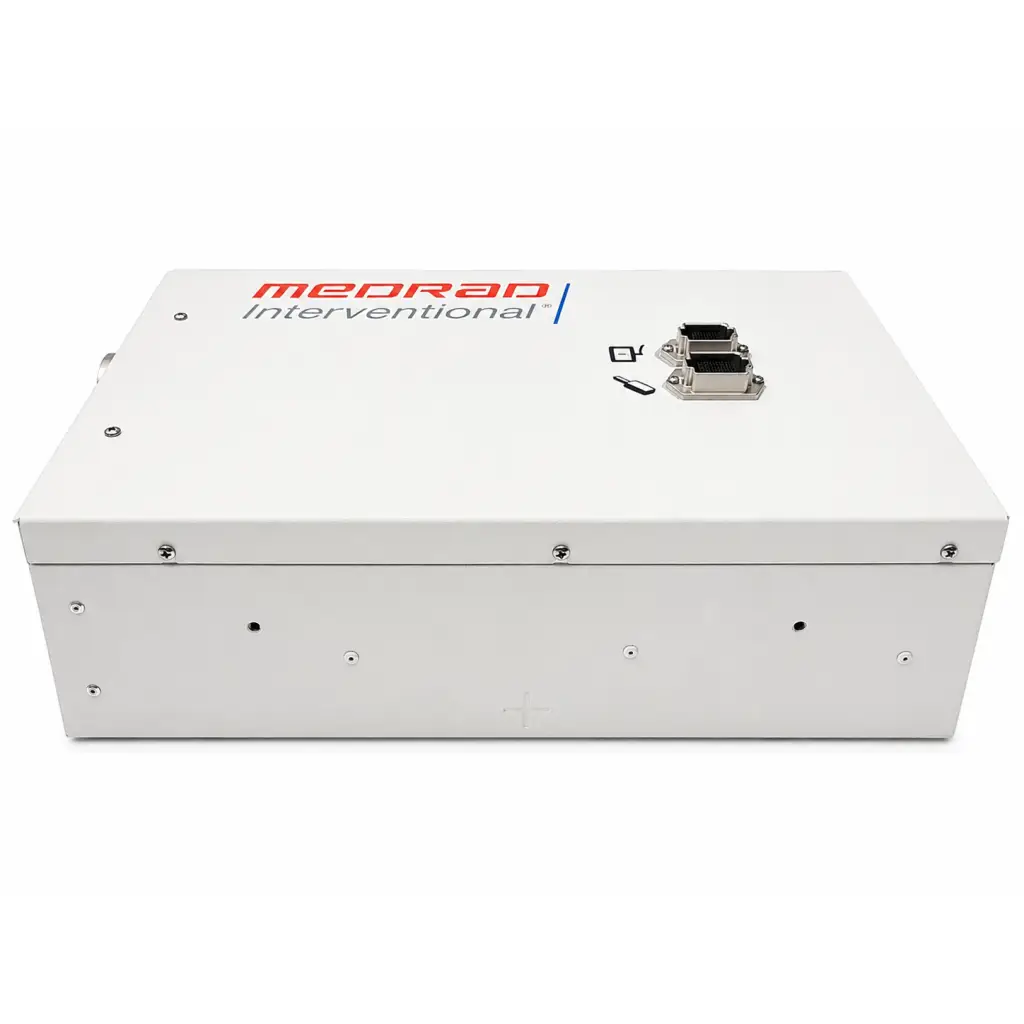 White rectangular medrad mark 7 interventional injection system module with metallic connectors biomed certified