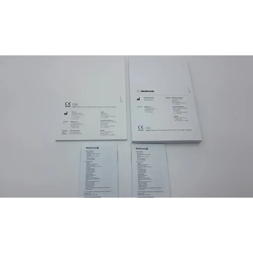 White medtronic 5391 single chamber external pacemaker packaging with printed text and ce certification marks