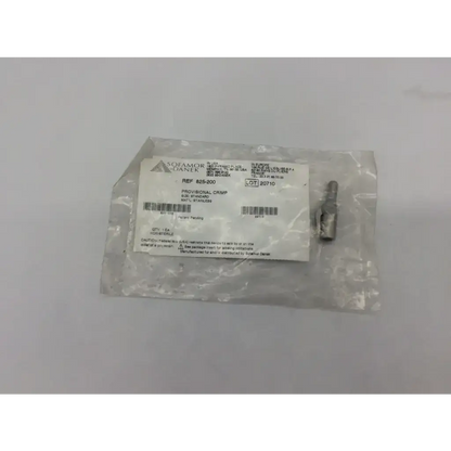 Silver metallic provisional clamp surgical crimp tool in clear packaging made of stainless steel by medtronic