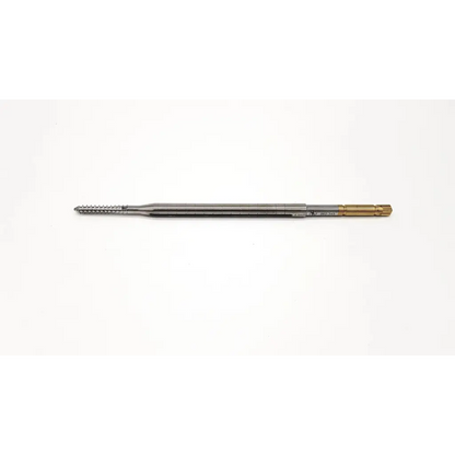Medtronic 960-345 old round apt 6.5mm metallic surgical screw with threaded tip and brass-colored handle da26-19