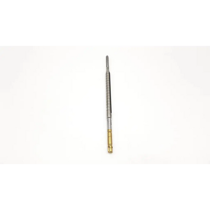 Medtronic 960-345 silver and gold surgical round apt drill bit with threaded tip textured grip 6.5mm da26-19