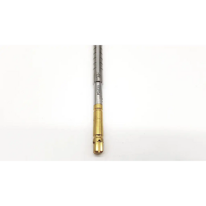 Medtronic 960-345 old round apt 6.5mm metallic surgical drill bit with silver body gold tip engraved with ce and 13704 da26-19