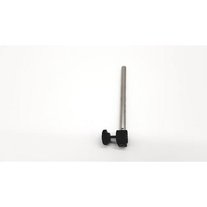 Black and silver camera tripod mount adapter with textured grip handle for medtronic orthopedic steath station fixation tube