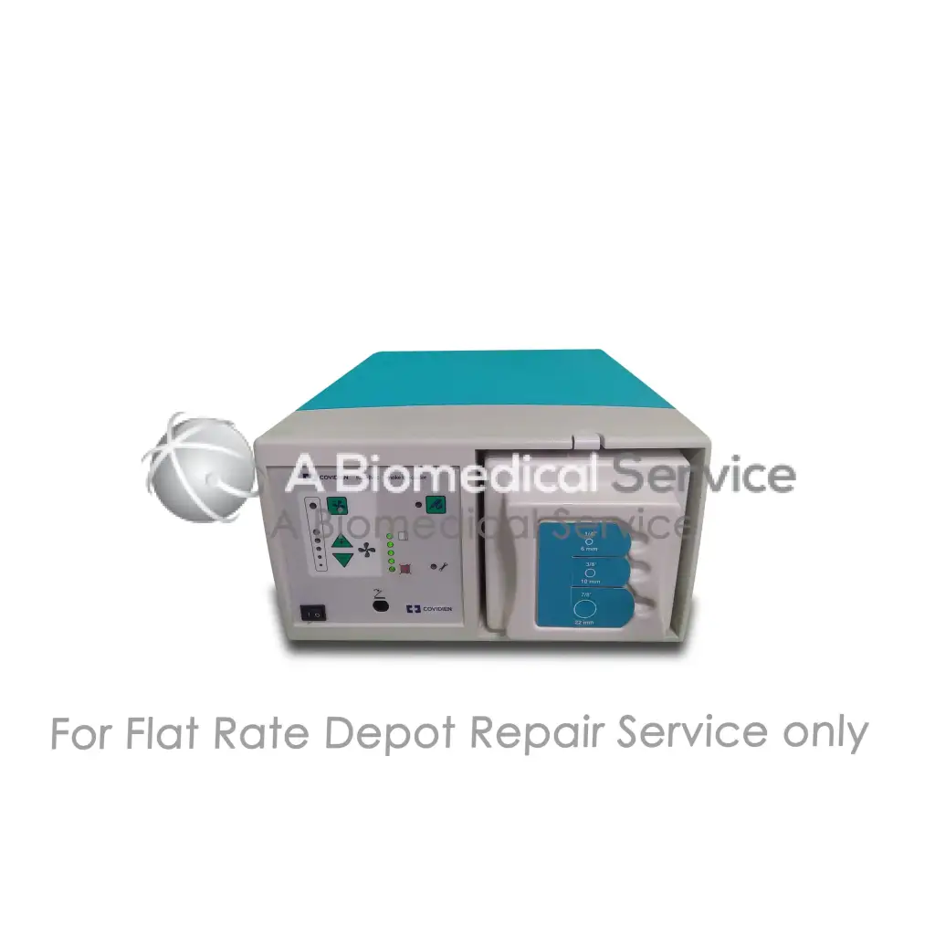 Gray and teal medtronic covidien valleylab rapidvac electro surgical unit with control panels and spherical attachment for repair service