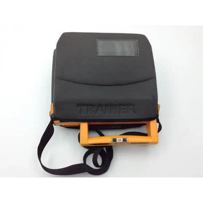 Medtronic lifepak 500t aed training system portable black and orange case with molded handle and shoulder strap