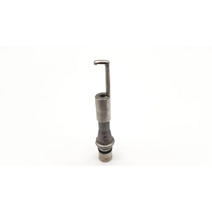 Silver metallic midas b5298 s4f surgical burr guard with cylindrical body engraved markings and curved hook at top