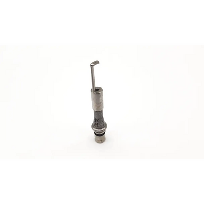 Silver-colored metal ignition coil with cylindrical body and bent hook part of medtronic midas b5298 s4f surgical burr guard