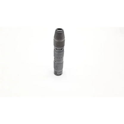 Gray metallic drill chuck with textured grip and engraved markings for medtronic midas rex legend at10 telescoping attachment