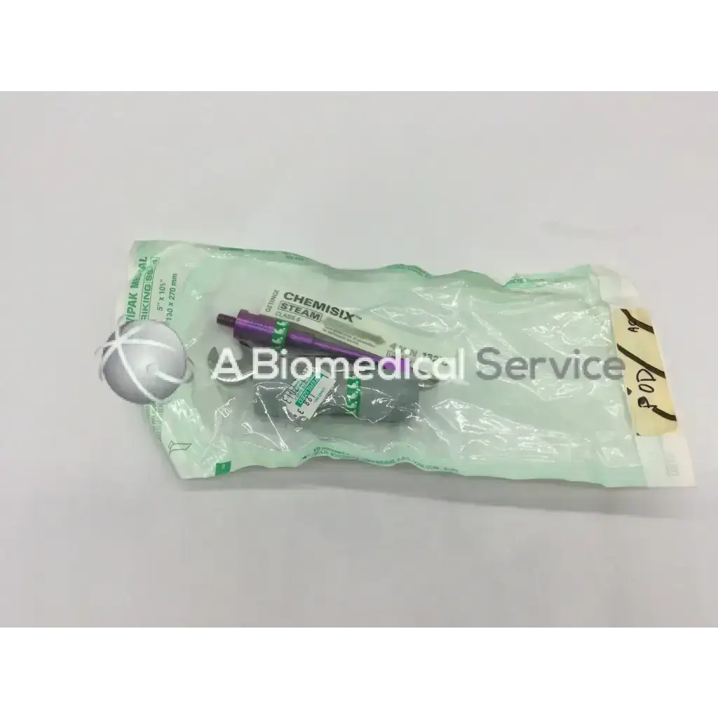 Medtronic misonix as0-x1 sonicone plus ultrasonic wound care probe with purple white chemisix needle in green pouch