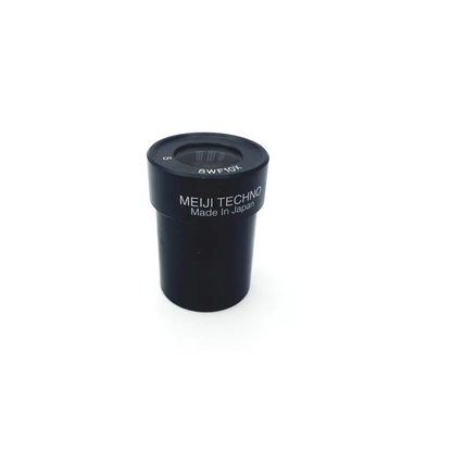 Black cylindrical meiji techno swf10x microscope eyepiece with made in japan engraving on the side
