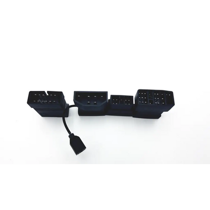 Black plastic mercedes benz-38 diagnostic connector v2.0 obd2 adapter with multiple ports and usb cable