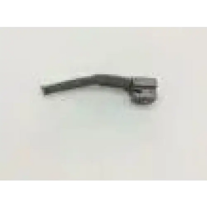 Black rubberized handle with metallic connector of mercury medical mac 2 laryngoscope blade for medical use
