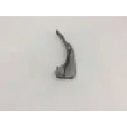 A metallic mercury medical macintosh 4 laryngoscope blade with a curved handle and flat serrated blade for medical use