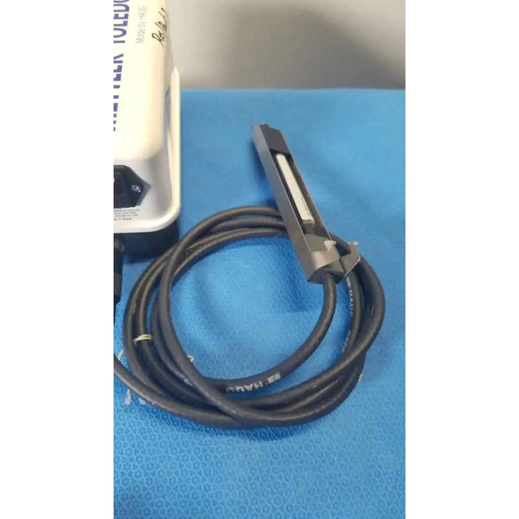 Black coiled cable with metallic rectangular sensor head for mettler toledo haug static eliminator bar power supply 115v